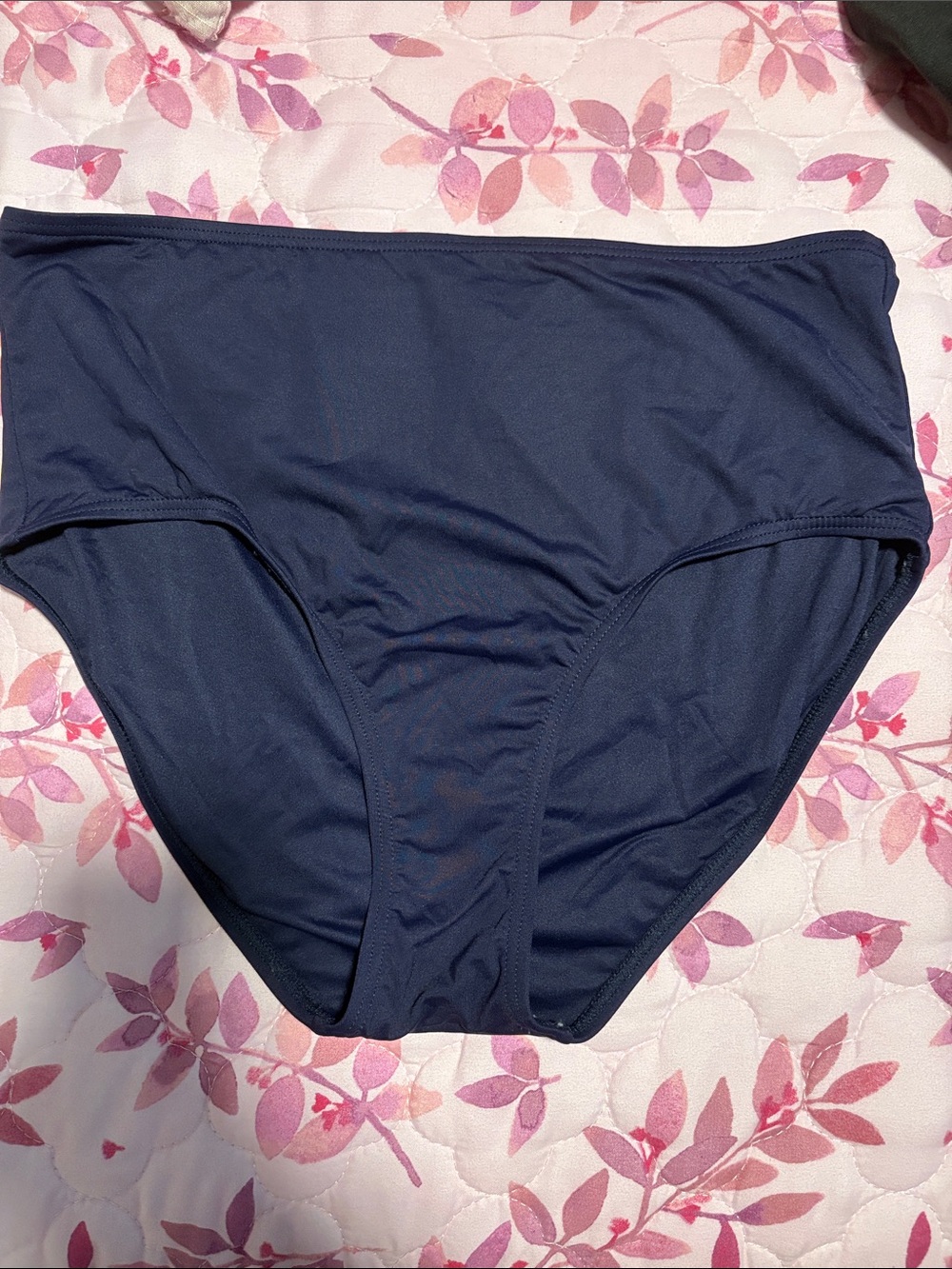 Anne Cole Navy High-Waist Swim Bottoms